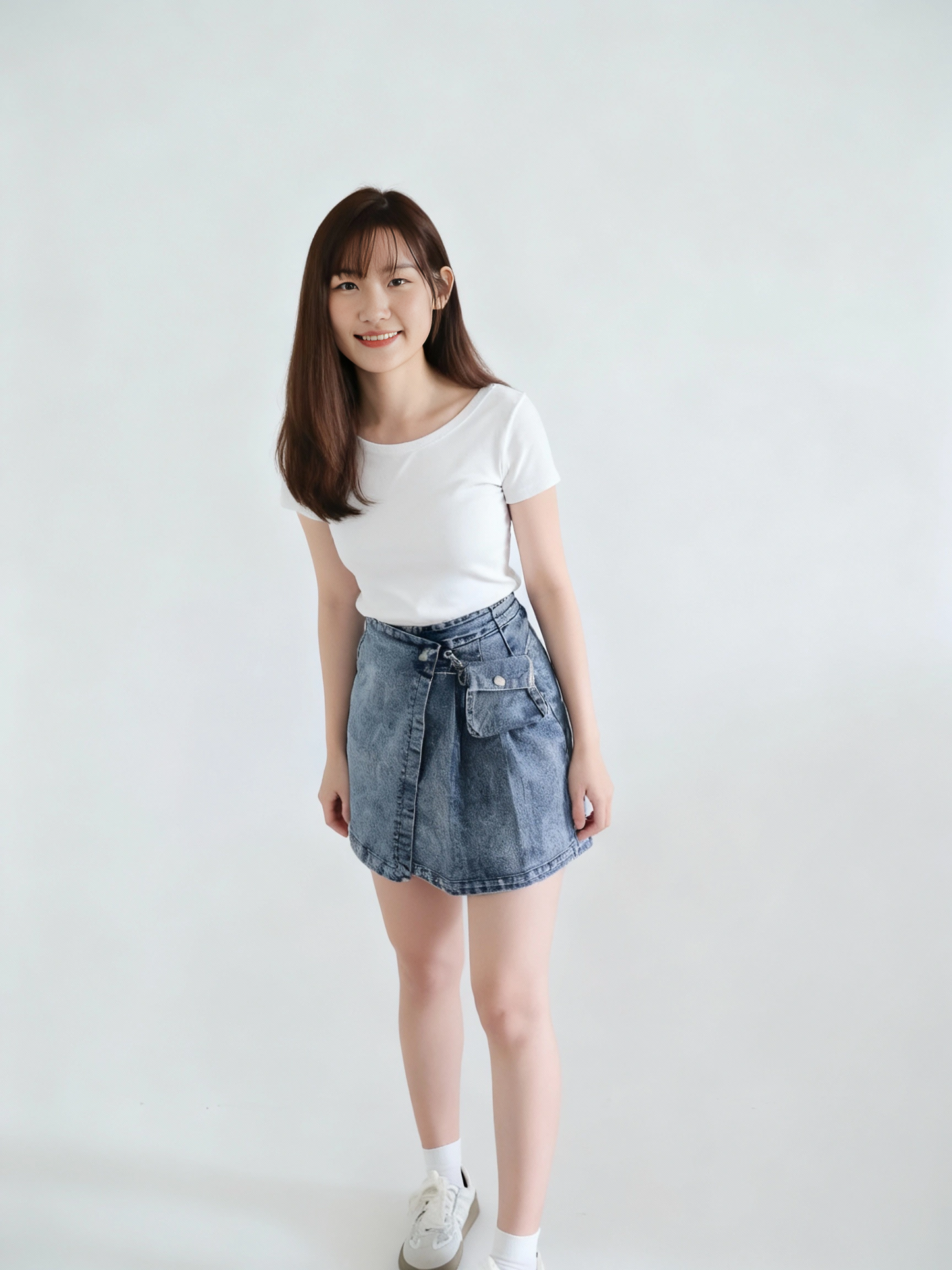 Mona Denim Small Bag Skirt