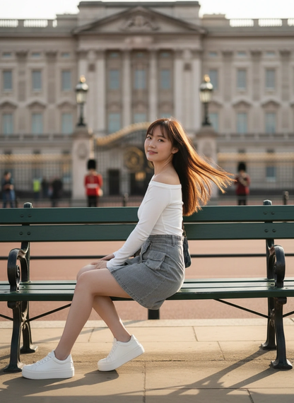 Mona Denim Small Bag Skirt