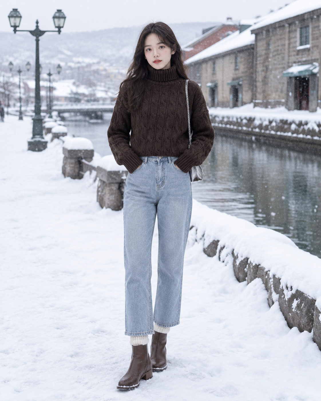 Parisa High Neck Knitted Top