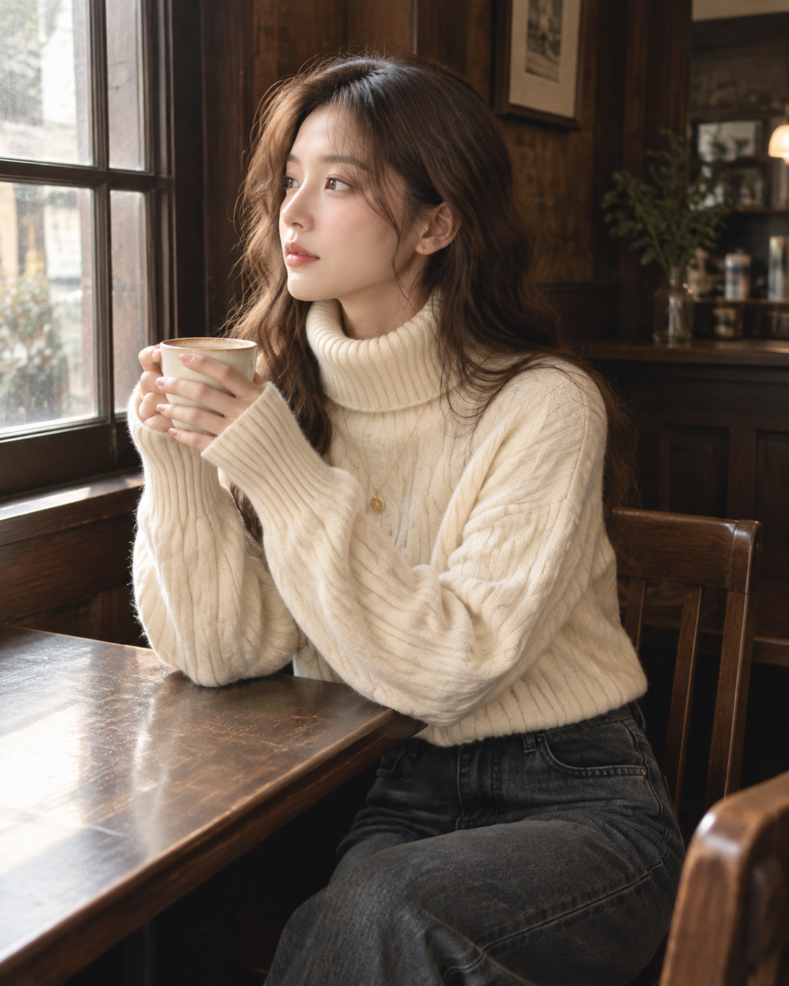 Parisa High Neck Knitted Top