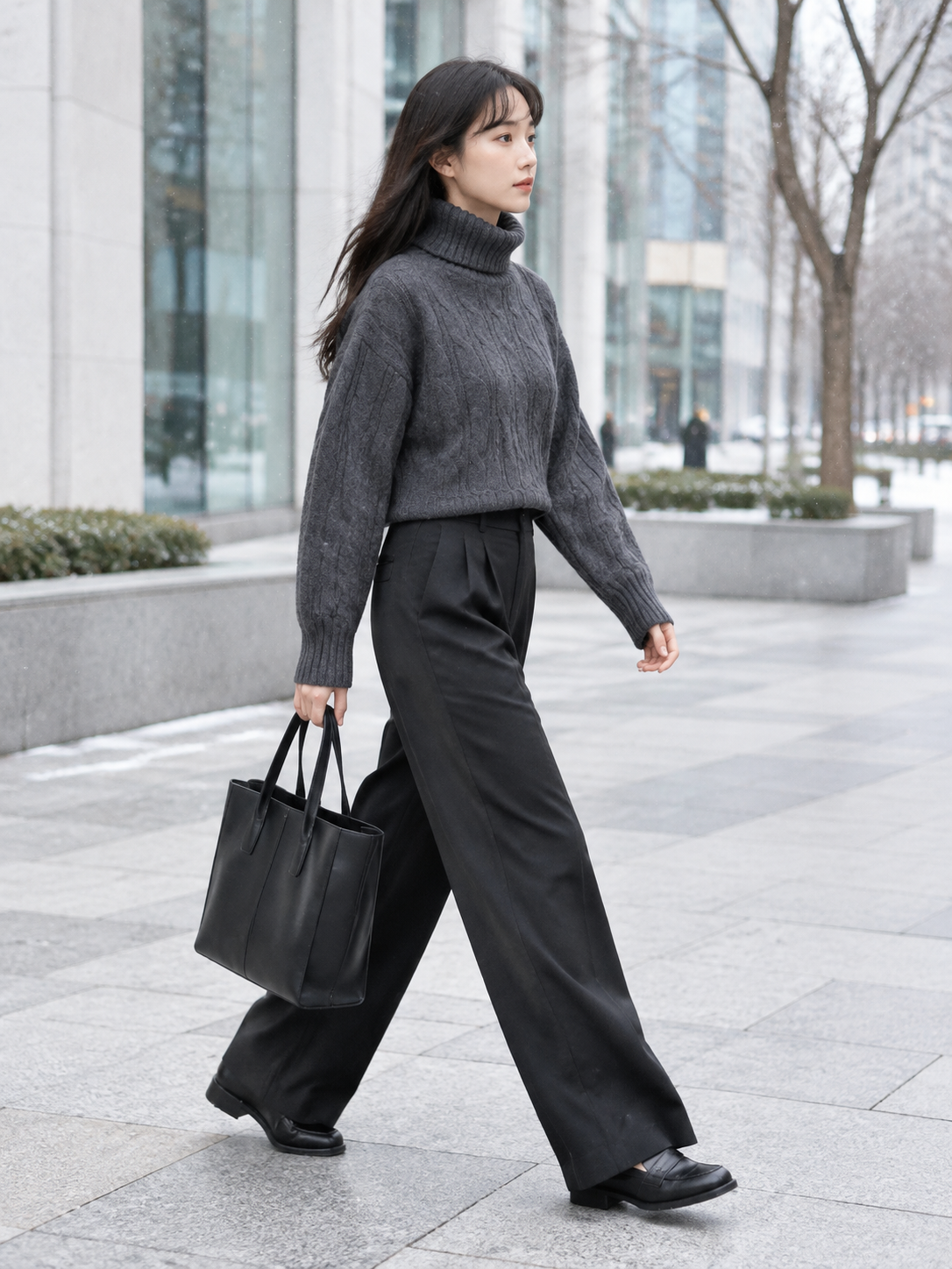 Parisa High Neck Knitted Top
