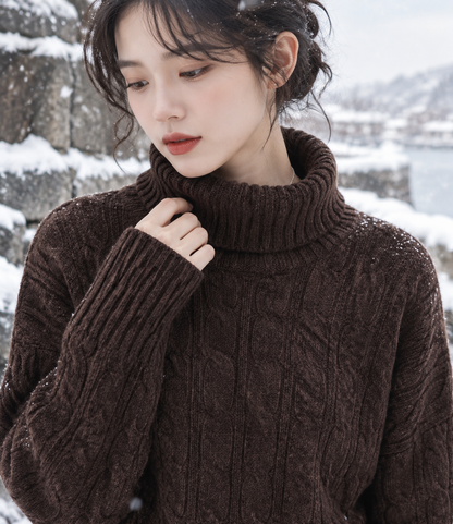 Parisa High Neck Knitted Top