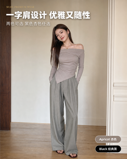 Belle Adjustable Off Shoulder Basic Tee