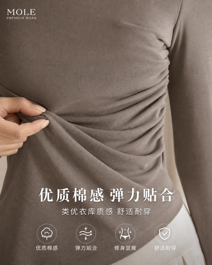 Belle Adjustable Off Shoulder Basic Tee