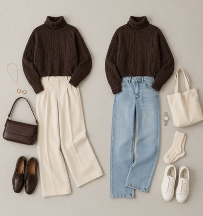 Parisa High Neck Knitted Top