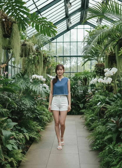 Old Money Style Denim Top