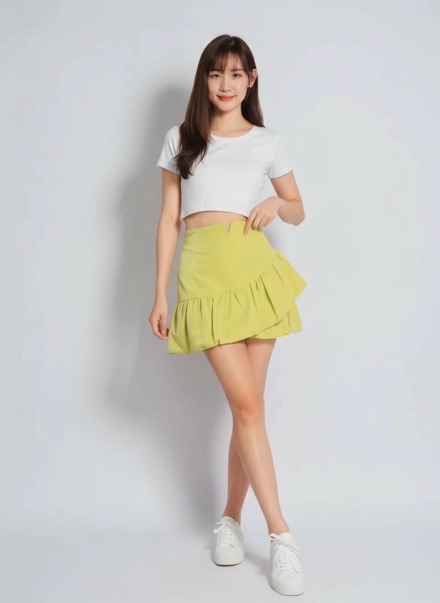 Fluffy Tailored Skirt