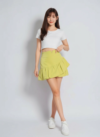 Fluffy Tailored Skirt