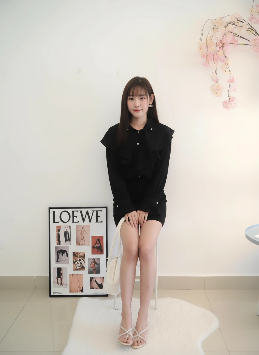 Black Diamond Button Blouse