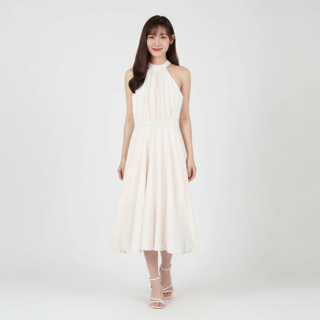 Amelia Cream Maxi Dress
