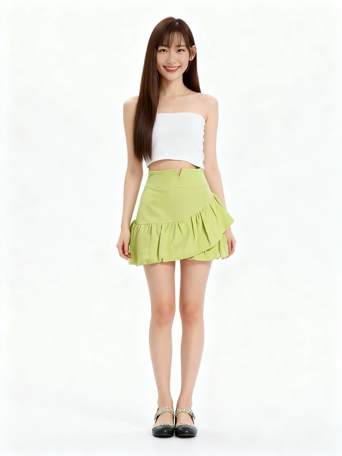 Fluffy Tailored Skirt