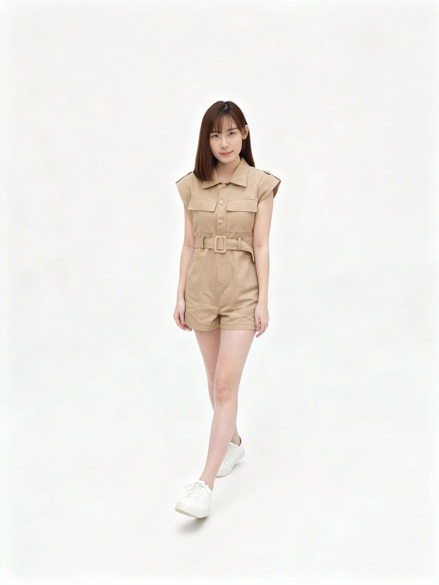 Khaki Denim Jumpsuits