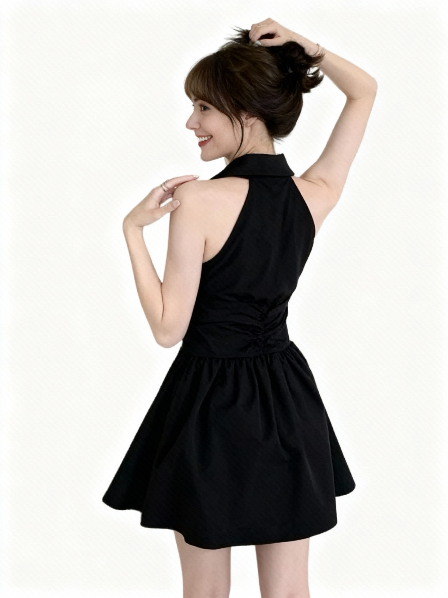 Jennie Button A Shape Dress