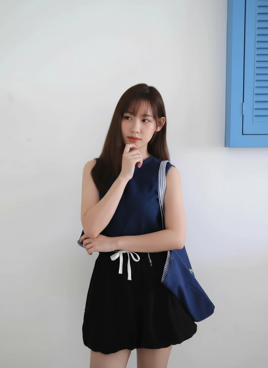 Old Money Style Denim Top