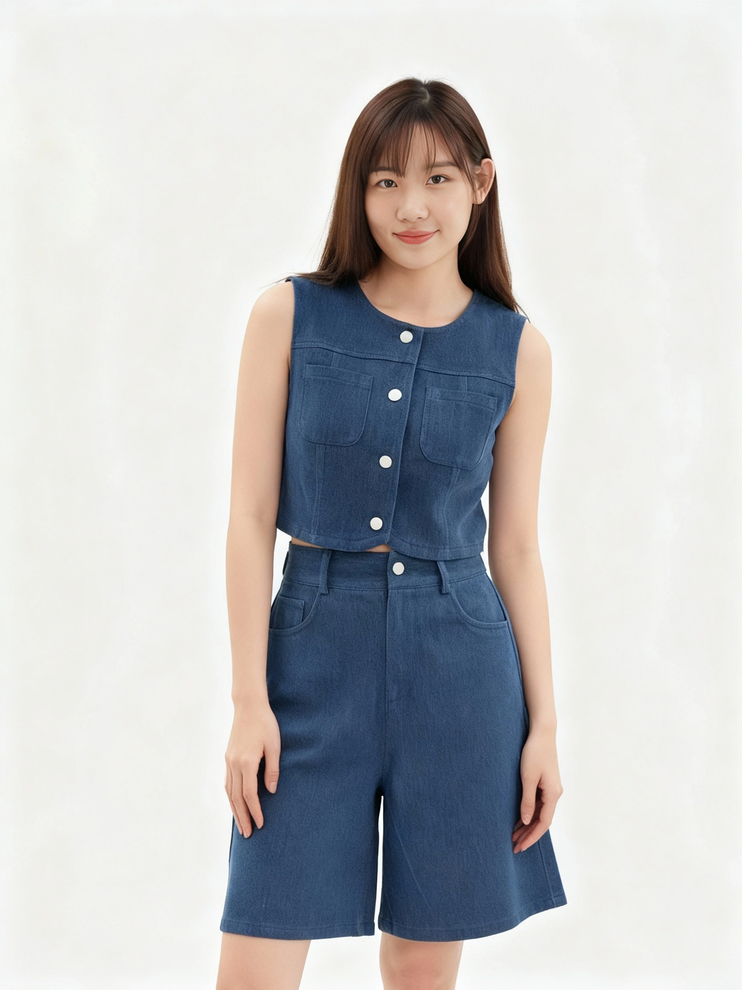 Yoona Denim Vest Set Wear