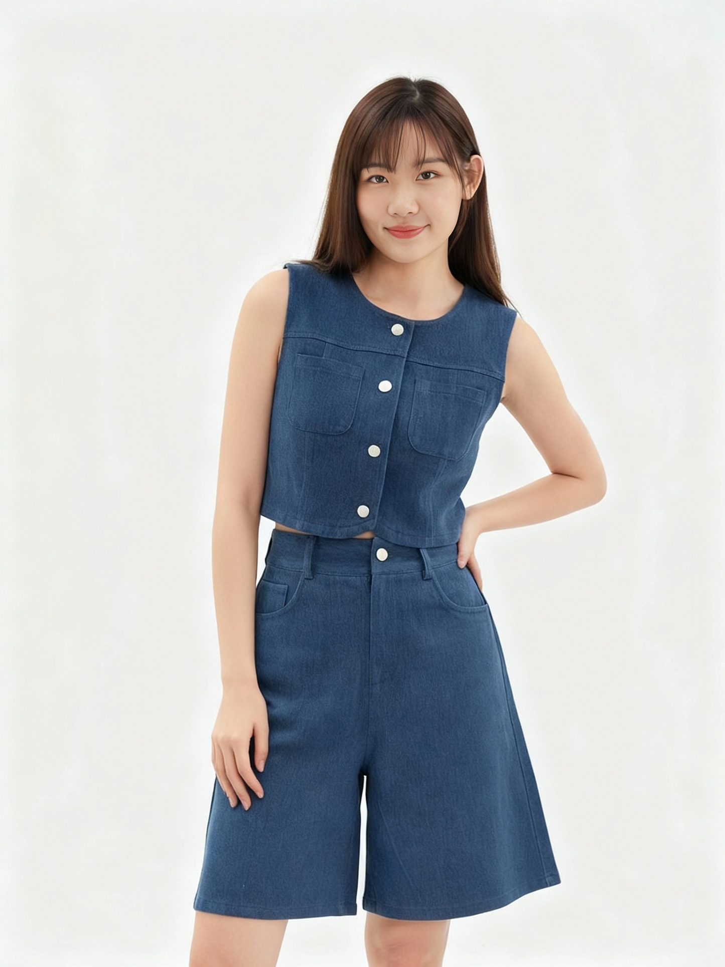 Yoona Denim Vest Set Wear