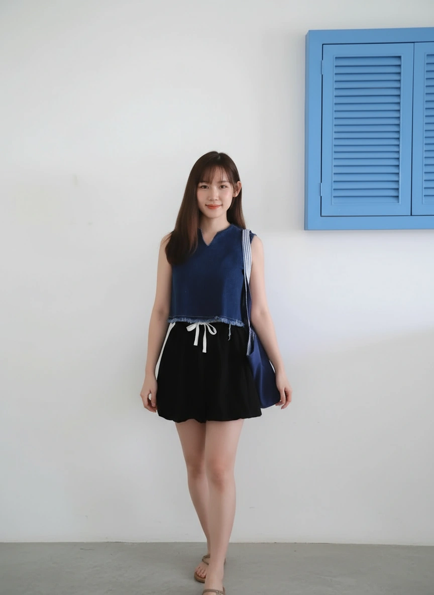 Old Money Style Denim Top