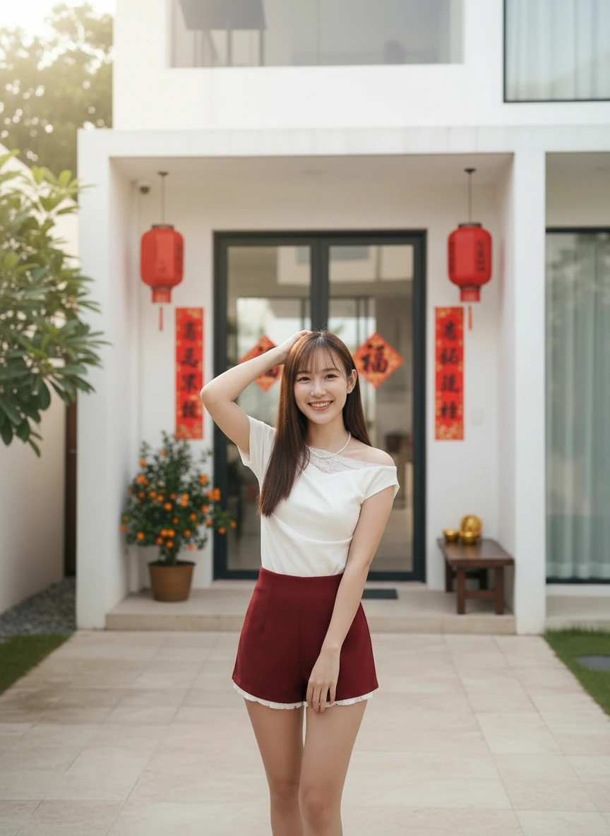 Suit Fabric A Line Lacey Shorts
