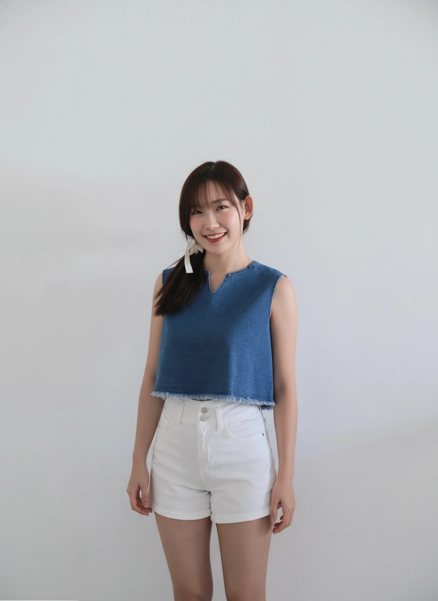 Old Money Style Denim Top