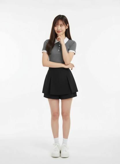 Yumi Pleated Double Layer Pants