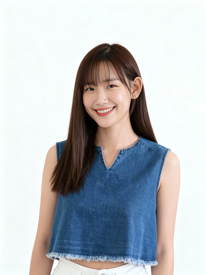 Old Money Style Denim Top