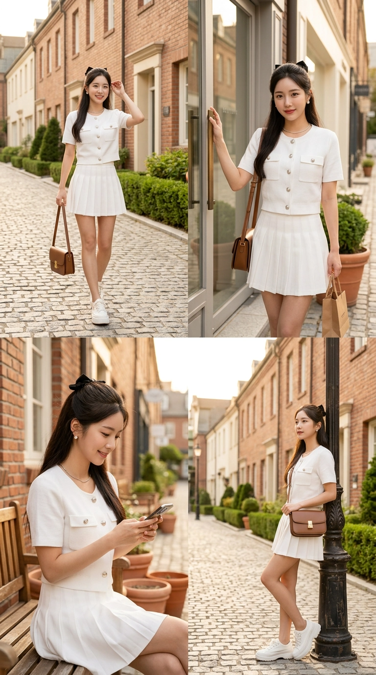 Rosie Classy Pleated Skirt Set