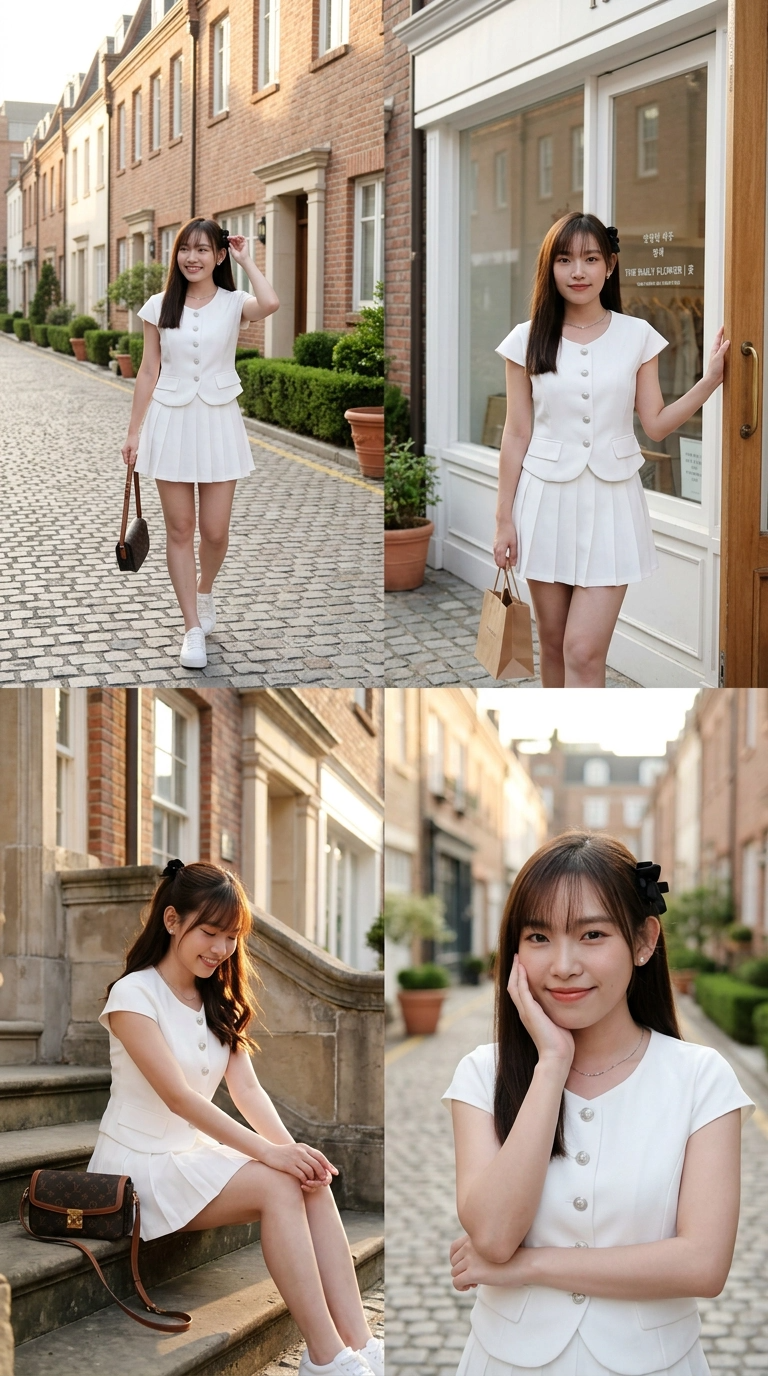 Rosie Classy Pleated Skirt Set
