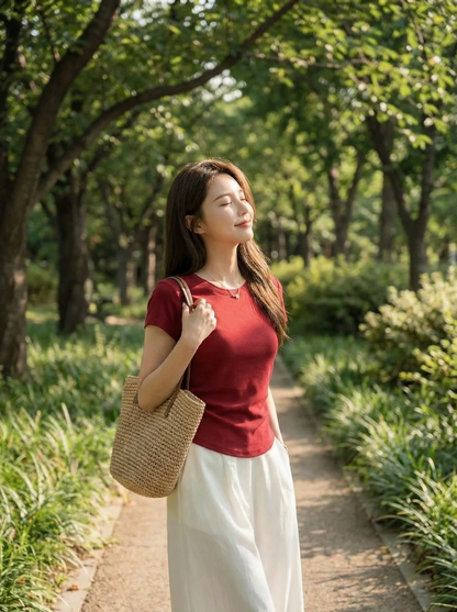 Slim Fit Basic Cotton Tee
