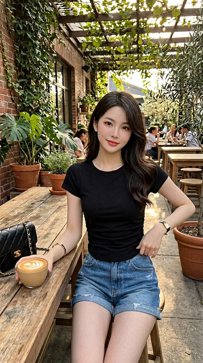 Slim Fit Basic Cotton Tee