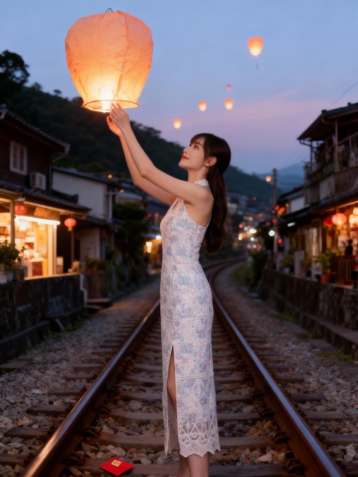 Summer Blue Embroidered Cheongsam