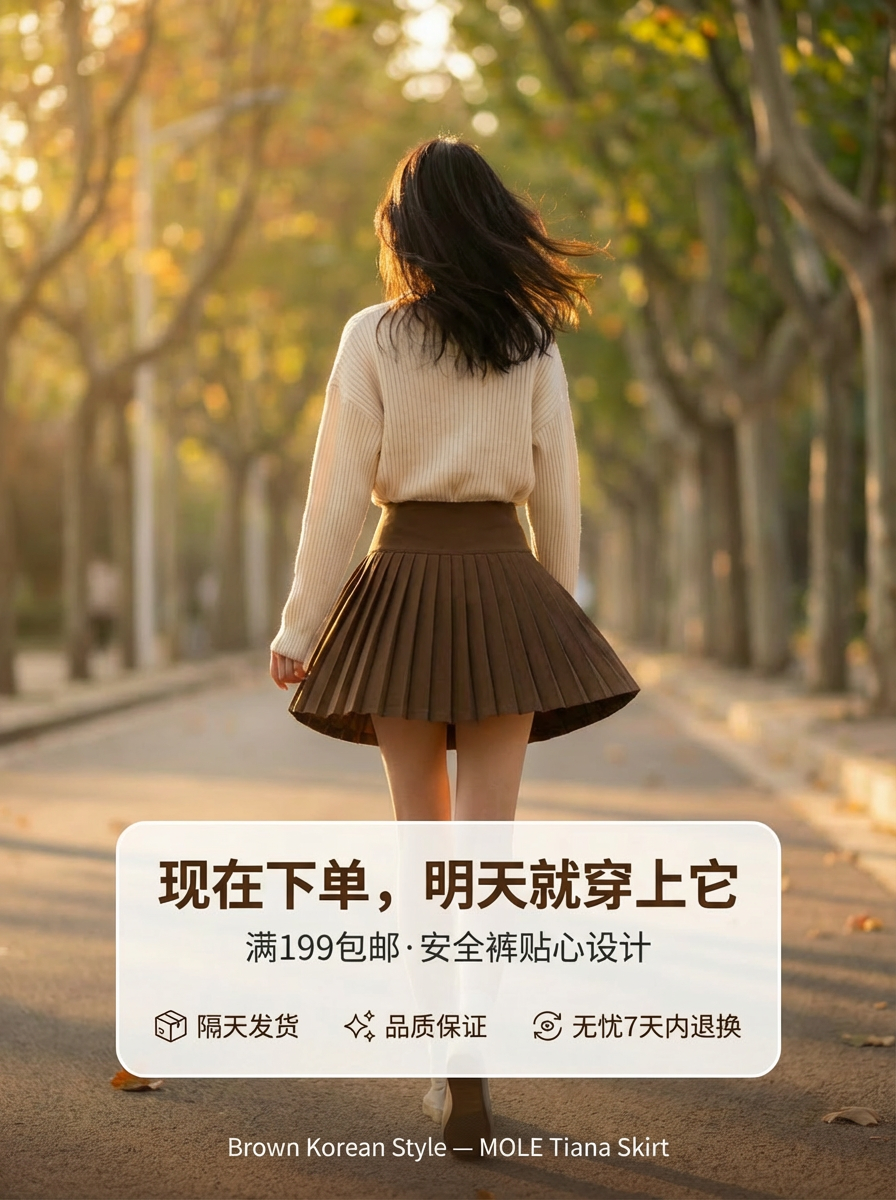 Tiana Wool Pleated A Line Skirt