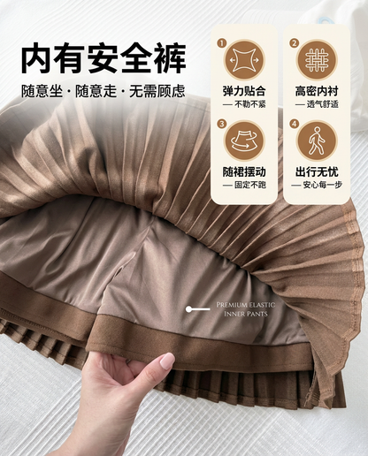 Tiana Wool Pleated A Line Skirt
