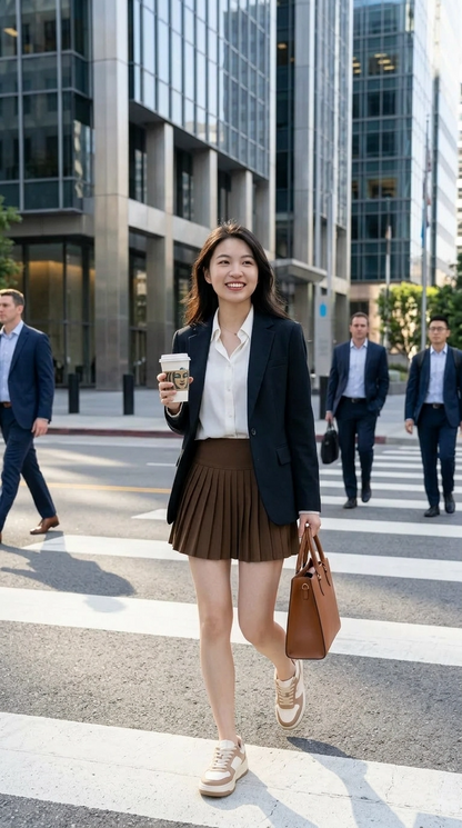 Tiana Wool Pleated A Line Skirt