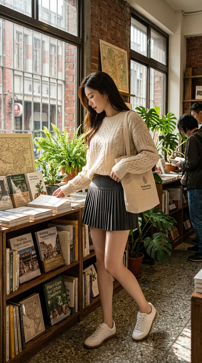 Tiana Wool Pleated A Line Skirt