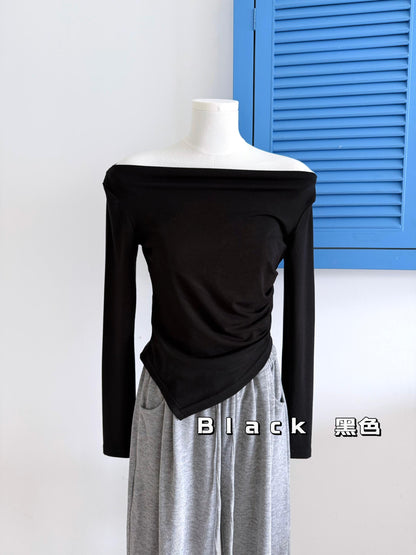 Belle Adjustable Off Shoulder Basic Tee
