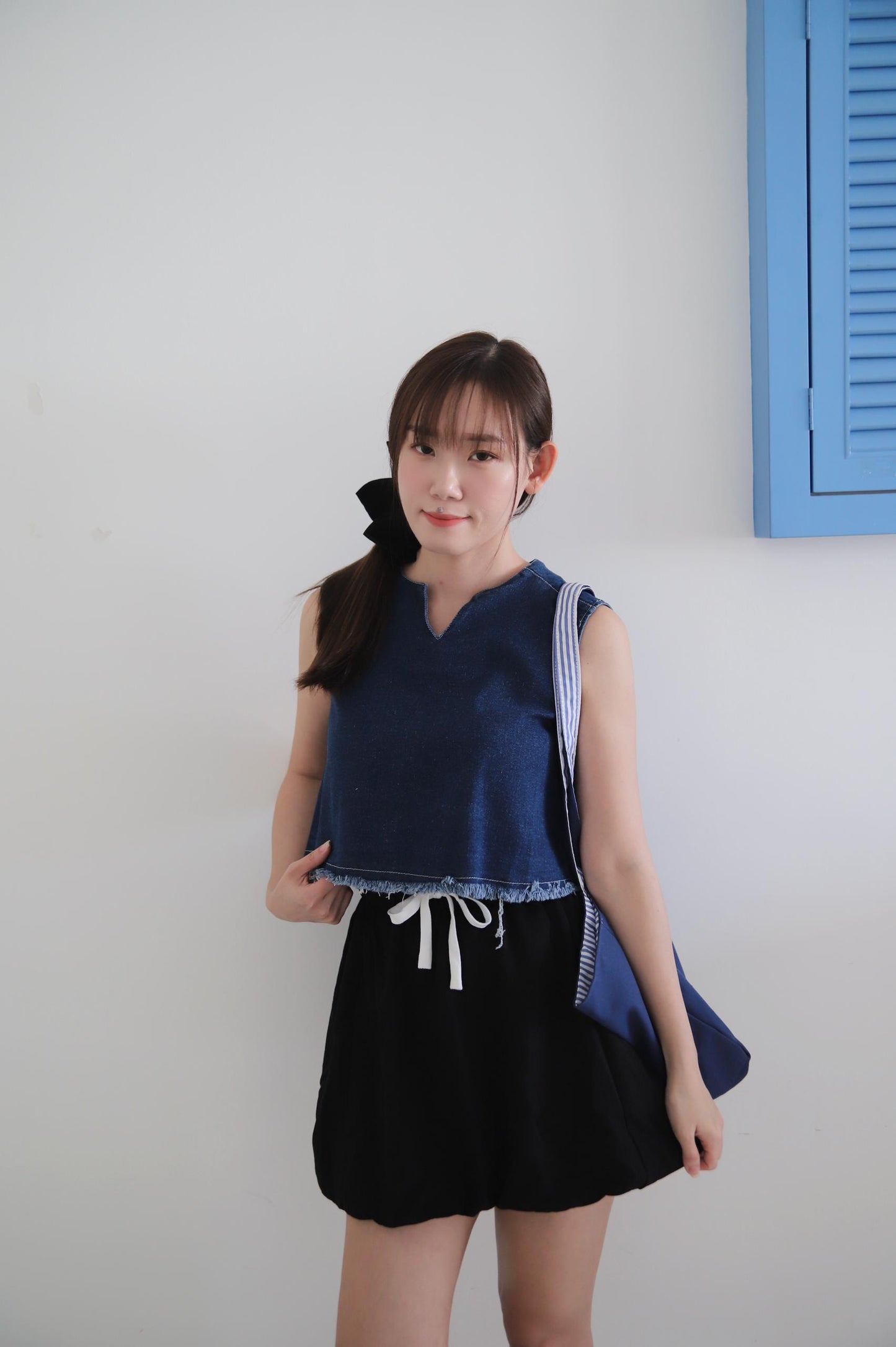 Old Money Style Denim Top