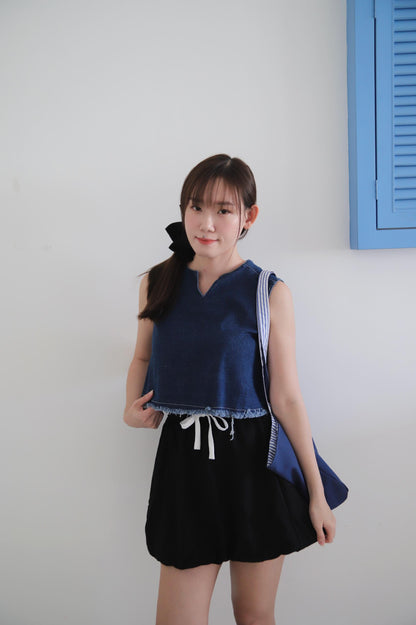 Old Money Style Denim Top