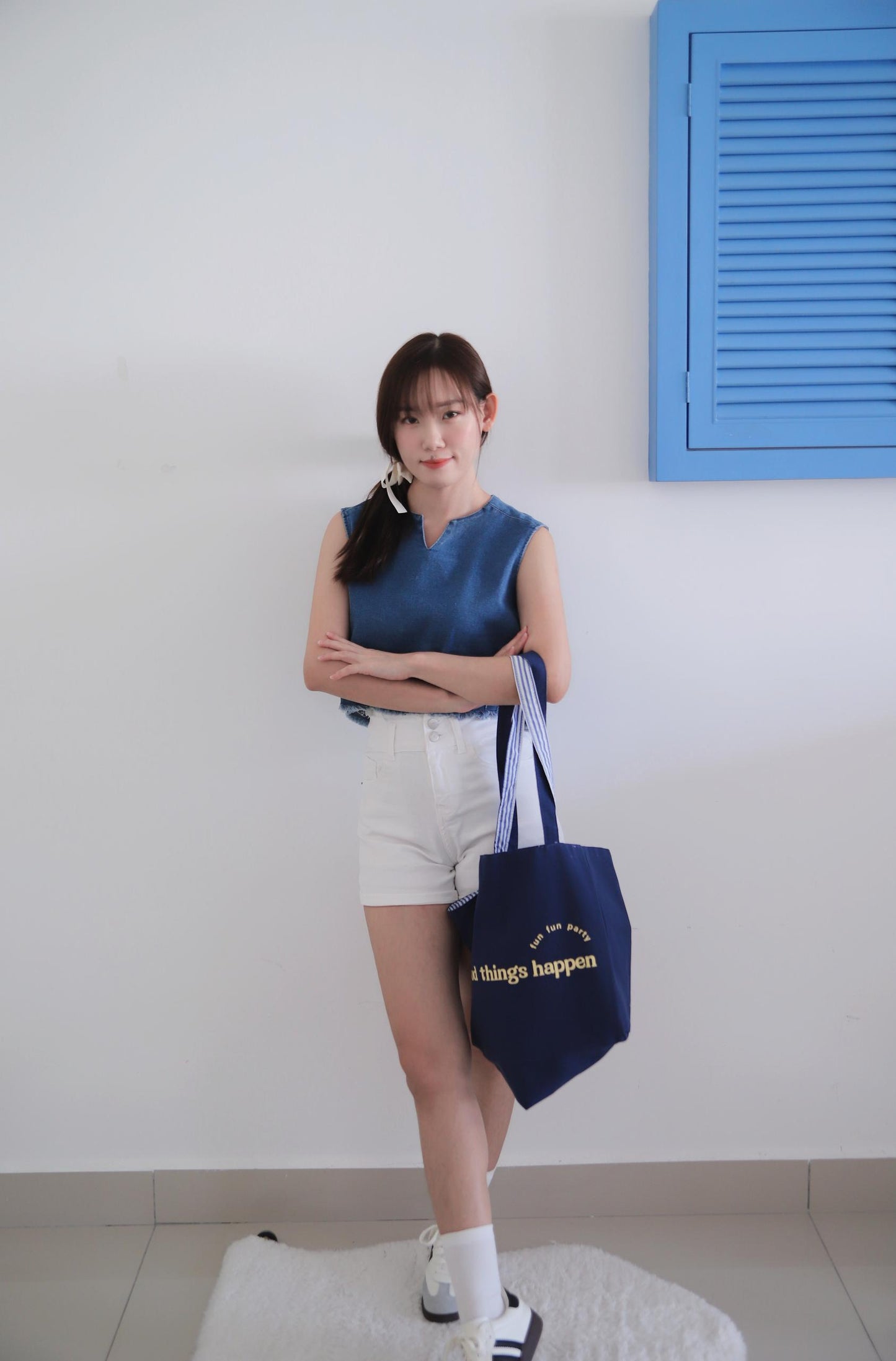 Old Money Style Denim Top