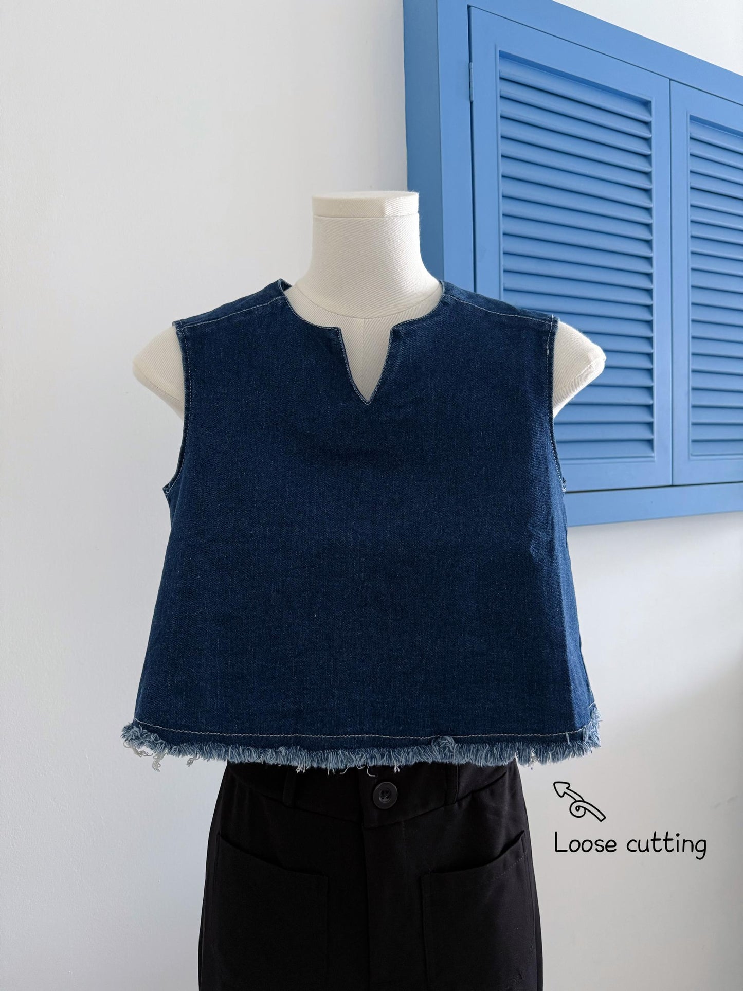 Old Money Style Denim Top