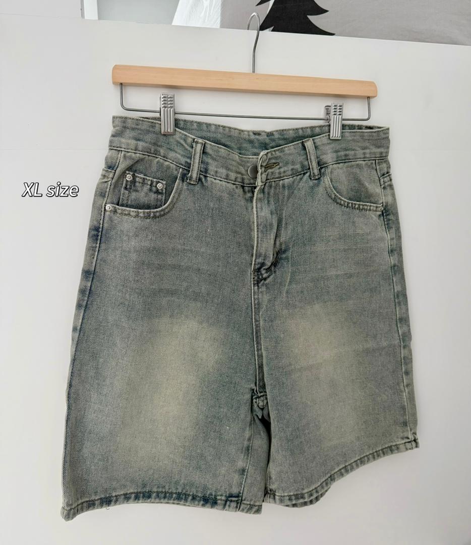 Summer Light Blue Quarter Denim Pants