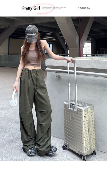 High Waist Cargo Quick Dry Pants