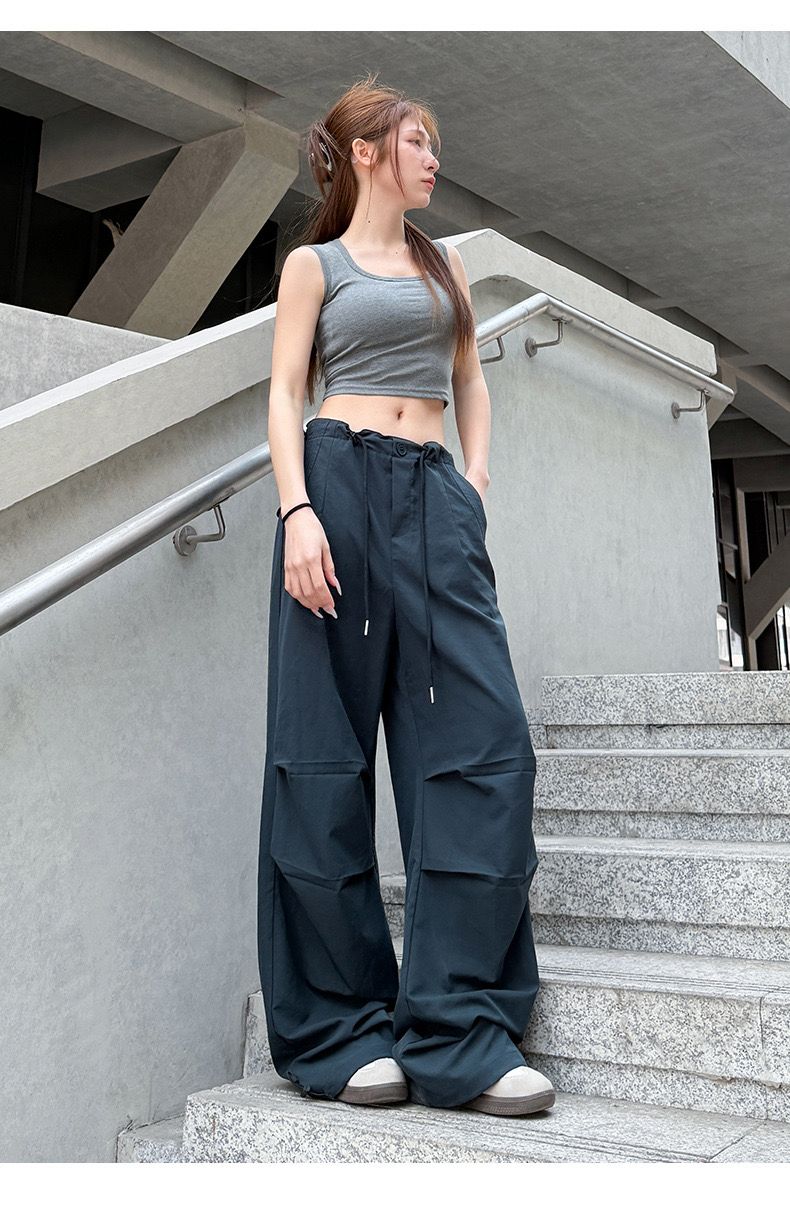 High Waist Cargo Quick Dry Pants