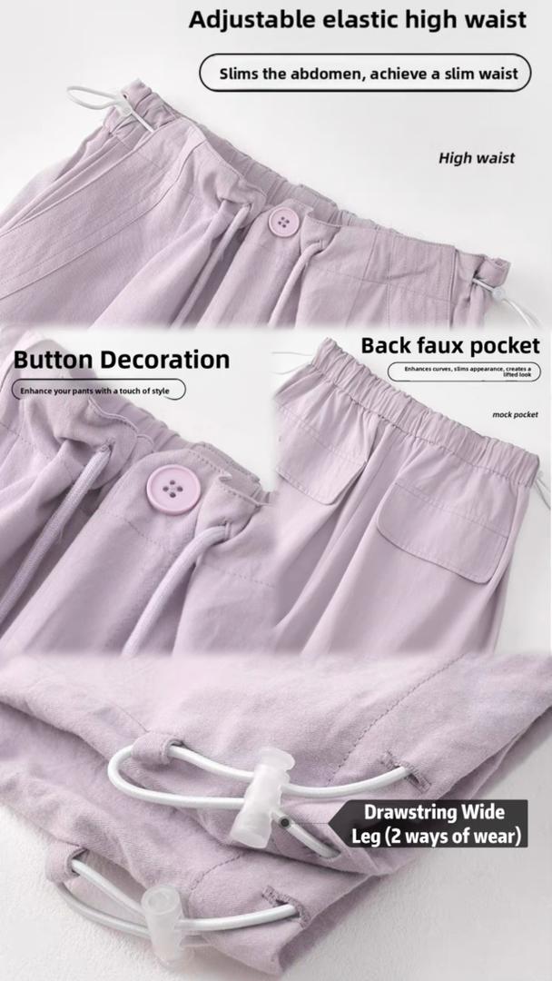 High Waist Cargo Quick Dry Pants