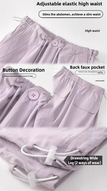 High Waist Cargo Quick Dry Pants
