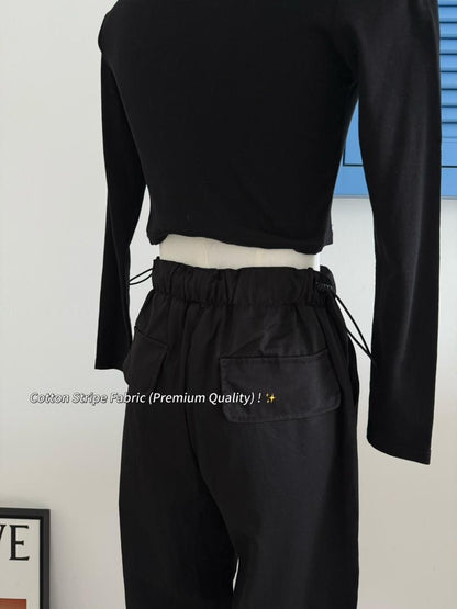 High Waist Cargo Quick Dry Pants