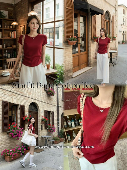 Slim Fit Basic Cotton Tee