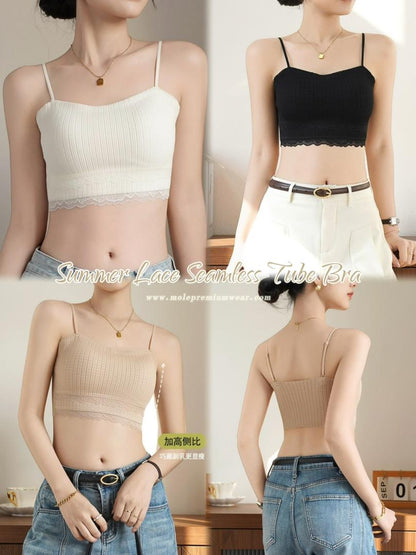 Summer Lace Seamless Tube Bra