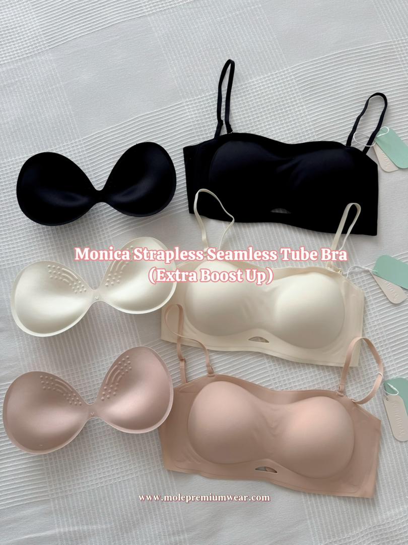 Monica Strapless Seamless Tube Bra (Extra Boost Up)