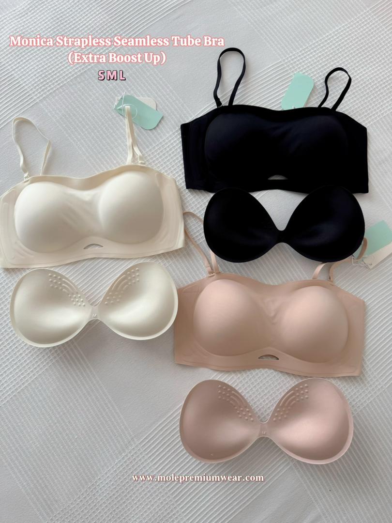 Monica Strapless Seamless Tube Bra (Extra Boost Up)