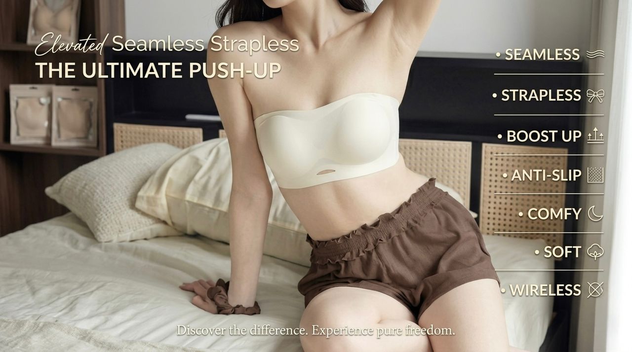 Monica Strapless Seamless Tube Bra (Extra Boost Up)